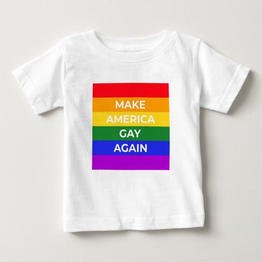 T-shirt Pour Bébé Rendre l'Amérique gay (Devant)