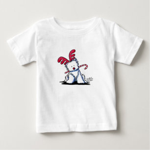 T-shirt Pour Bébé Renne de chien de KiniArt Westie