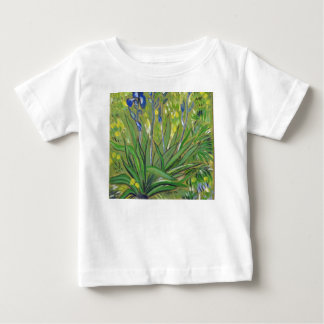 T-shirt Pour Bébé Reproduction acrylique de l'art de Van Gogh Irises
