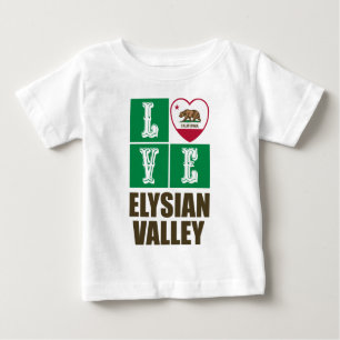T-shirt Pour Bébé République de Californie Drapeau Love Elysian Vall