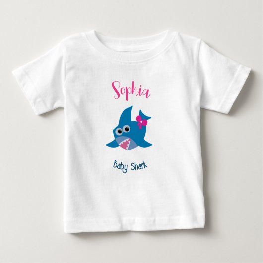 T-shirt Pour Bébé Requin bébé (Devant)