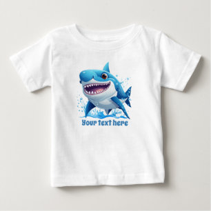 T-shirt Pour Bébé Requin de plage cool ajoutez texte garçon