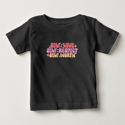 T-shirt Pour Bébé Respect de l'amour de soi (Devant)