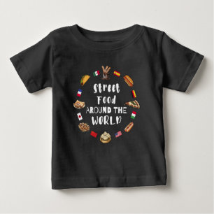 T-shirt Pour Bébé Restauration de rue dans le monde entier