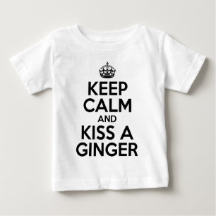 T-shirt Pour Bébé Reste calme et embrasse un Ginger