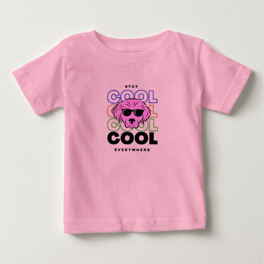 T-shirt Pour Bébé Rester Cool (Devant)
