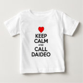T-shirt Pour Bébé Restez calme Appelez Daideo (Devant)