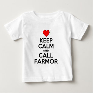 T-shirt Pour Bébé Restez calme et appelez l'agriculteur