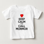 T-shirt Pour Bébé Restez calme et appelez Mormor (Devant)