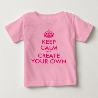 T-shirt Pour Bébé Restez calme et créez votre propre - Rose