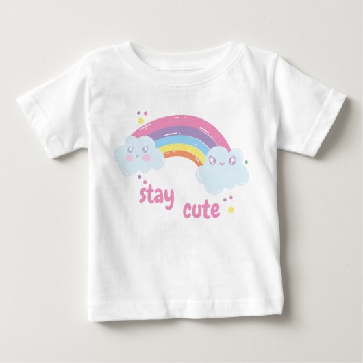 T-shirt Pour Bébé Restez mignon (Devant)