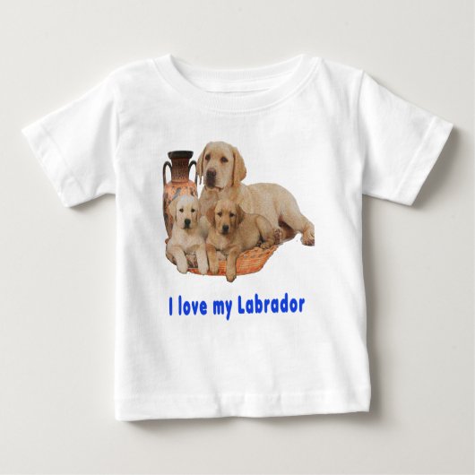 T-shirt Pour Bébé Retriever du Labrador (Devant)