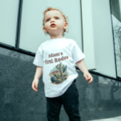 T-shirt Pour Bébé Retro 1er Premier Rodéo Anniversaire Western Cactu