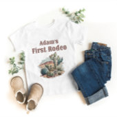 T-shirt Pour Bébé Retro 1er Premier Rodéo Cactus Occidental Annivers