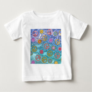 T-shirt Pour Bébé Retro 60s paisible Vagues d'océan Cadeaux