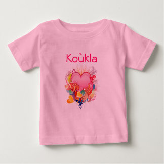 T-shirt Pour Bébé Rétro-Coeur-Conception de Koukla
