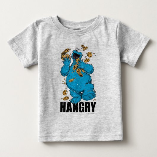 T-shirt Pour Bébé Retro Cookie Monster | Grogne (Devant)
