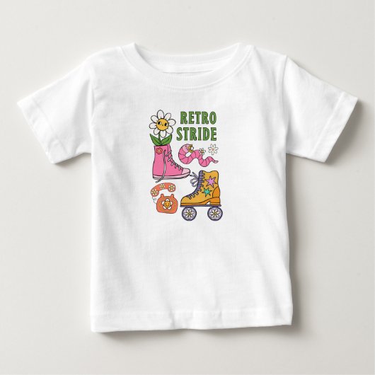 T-shirt Pour Bébé Retro stride (Devant)