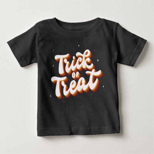 T-shirt Pour Bébé Retro Trick ou Treat (Devant)