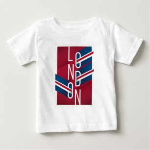 T-shirt Pour Bébé Rétro typographie illustrée de Londres, Angleter