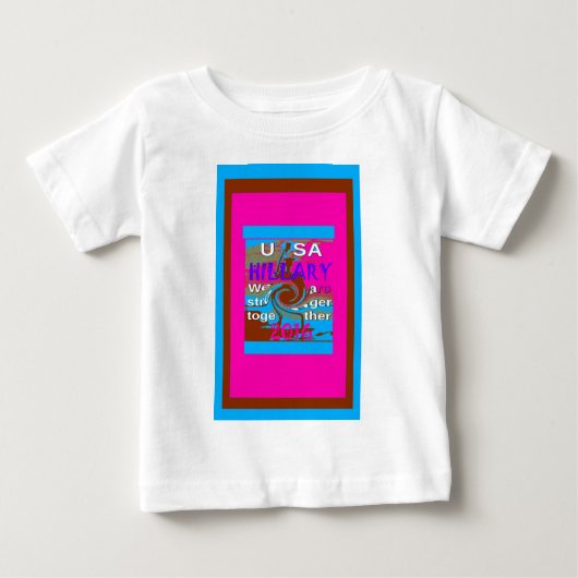 T-shirt Pour Bébé Retro USA Stronger Together Abstrait Art Print (Devant)