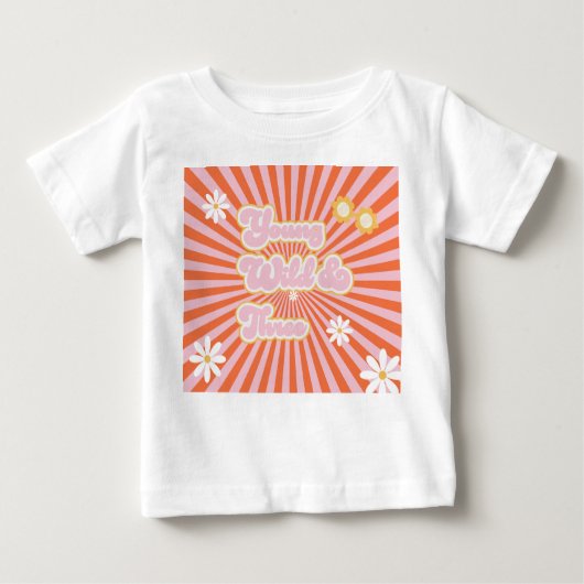 T-shirt Pour Bébé Retro Young Wild et trois Anniversaire (Devant)