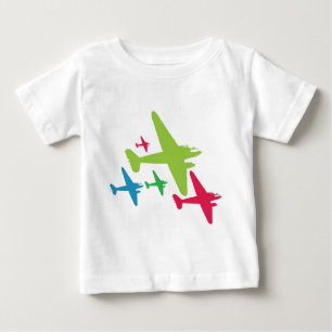 T-shirt Pour Bébé Rétros avions vintages dans la formation