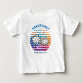 T-shirt Pour Bébé Réunion de famille à la plage Croisière personnali (Devant)