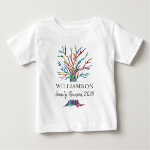 T-shirt Pour Bébé Réunion de famille de l'arborescence de la famille