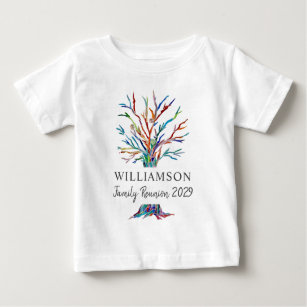 T-shirt Pour Bébé Réunion de famille de l'arborescence de la famille