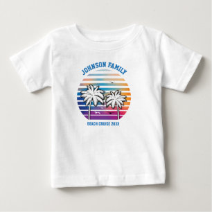 T-shirt Pour Bébé Réunion de famille sur la plage Croisière personna