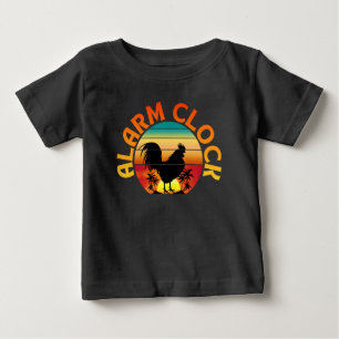 T-SHIRT POUR BÉBÉ RÉVEIL VINTAGE COQ DU MATIN POULE