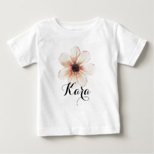 T-shirt Pour Bébé Révélation de bébé fille nouveau-né Fleur Rose au