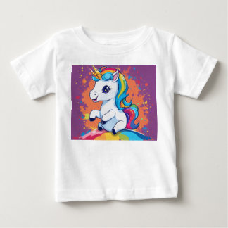 T-shirt Pour Bébé Rêves de licorne et faisceaux magiques