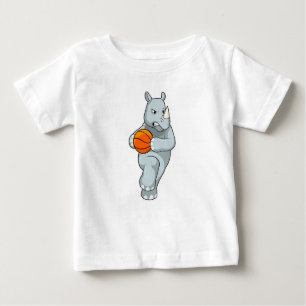 T-shirt Pour Bébé Rhino as Basketball