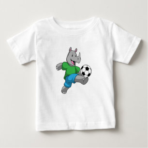 T-shirt Pour Bébé Rhino comme joueur de football avec Soccer