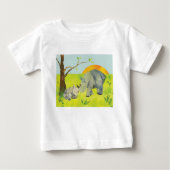 T-shirt Pour Bébé Rhino Maman & Bébé (Devant)