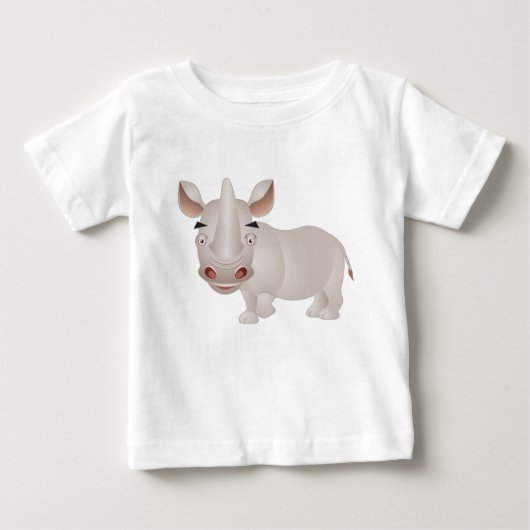 T-shirt Pour Bébé Rhinocéros de bébé (Devant)