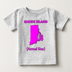 T-shirt Pour Bébé Rhode Island - Taille réelle
