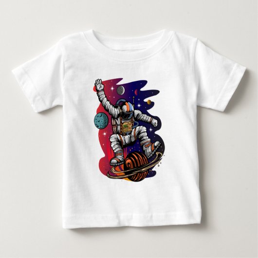 T-shirt Pour Bébé Ride de l'espace (Devant)