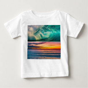 T-shirt Pour Bébé "Ride the Waves : Ocean Vibes Tee"