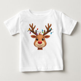 T-shirt Pour Bébé Rinder aux lumières de Noël