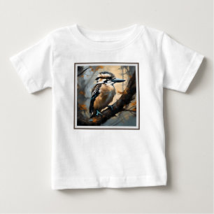 T-shirt Pour Bébé Rires de charme : Kookaburra dans peinture à huile