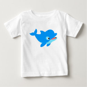 T-shirt Pour Bébé Robe à volants de dauphin de dessin animé mignon c