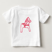 T-shirt Pour Bébé Robe Dala Horse Ruffle (Dos)