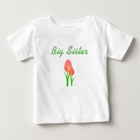 T-shirt Pour Bébé Robe d'annonce Grande Sœur (Devant)