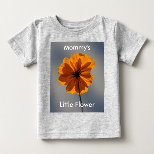 T-shirt Pour Bébé Robe de bébé en petite fleur de maman (Devant)