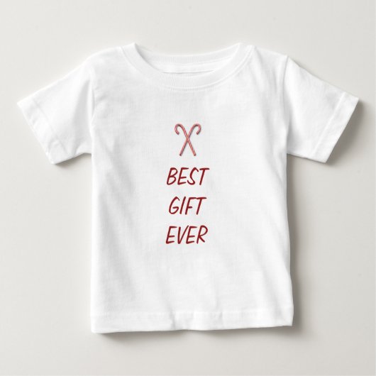T-shirt Pour Bébé Robe de Noël Meilleur Cadeau avec des Canneberges (Devant)