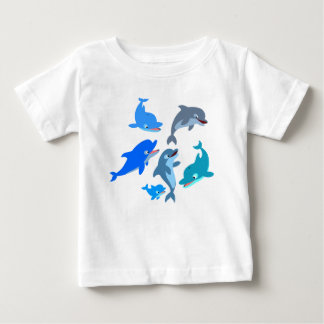 T-shirt Pour Bébé Robe de Ruffée de Dauphin de Dauphin de Carton mig