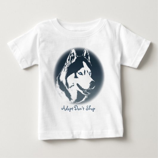 T-shirt Pour Bébé Robe Husky Toddler Robe de bébé Husky Puppy (Devant)
